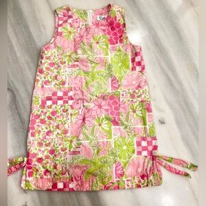 Lilly Pulitzer Pink and Green Patterned shift dress - Girls